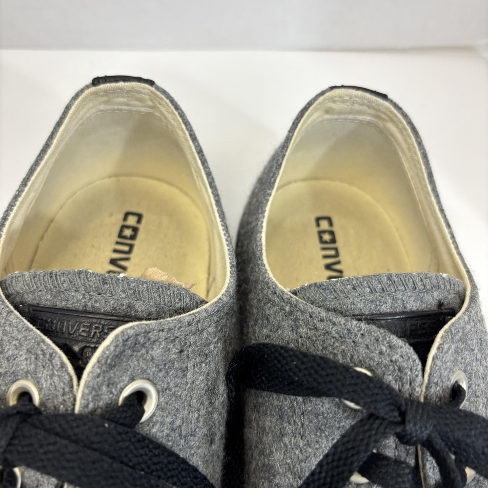 Converse All Star Ox Wizard Shoes Sneakers Mens Size‎ 11 Gray Wool Low Casual - Picture 8 of 13